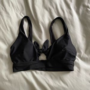 Aerie Tie Banded Wide Strap Scoop Bikini Top